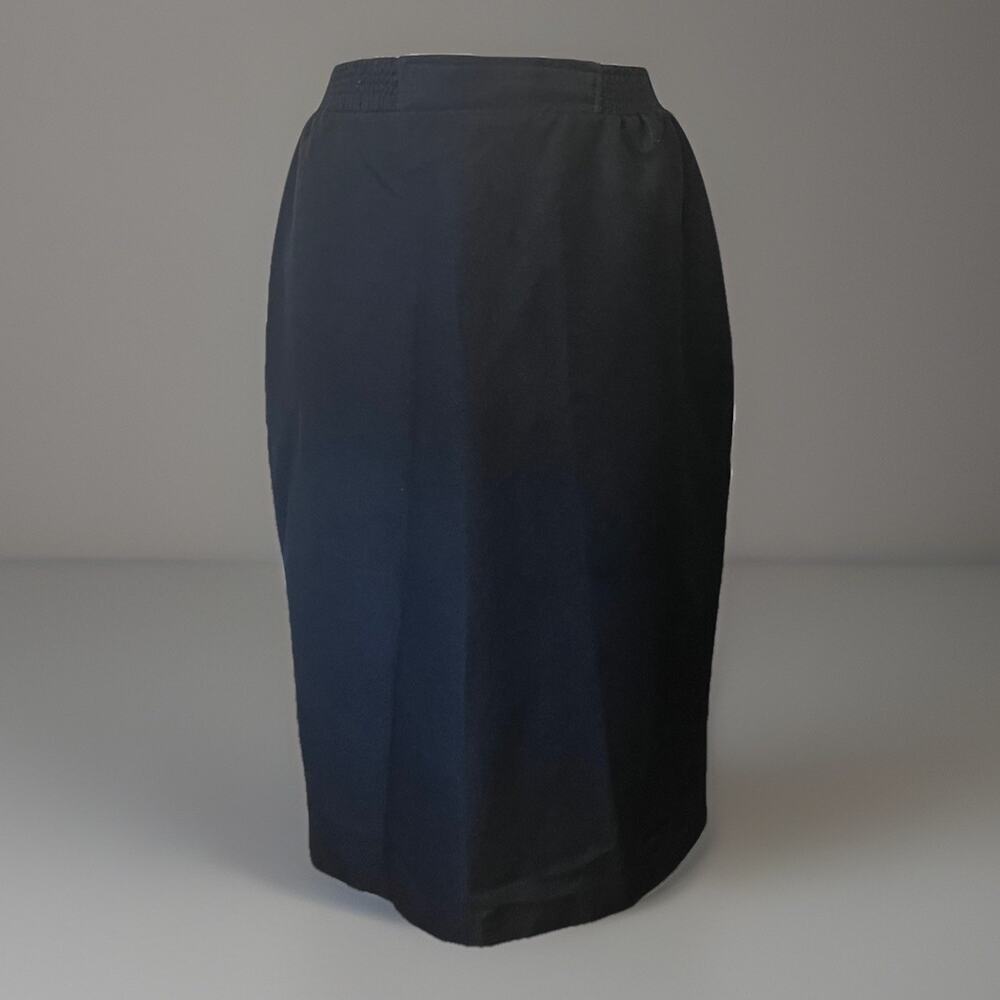Joyce Made in USA Vintage Midi Skirt Womens 14 Black Career Casual Pull On
